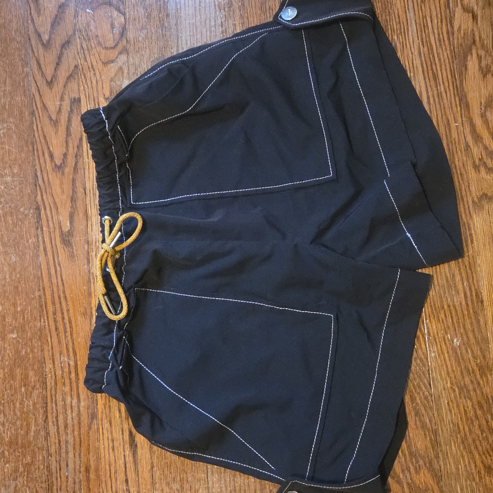 Ganni Black Shirts With Contrast Seams